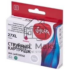 Картридж струйный Sakura C13T27134022 (27XL Magenta) для Epson, пурпурный, 14,6 мл., 1100 к.