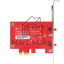 Адаптер TP-Link Wi-Fi 11AX 3000Mbps dual-band PCI-E adapter, two external Antennas