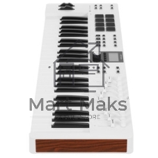 Клавиатура MIDI 231524 Arturia KeyLab Essential 49 mk3 Aquamarine 49 клавиш, LCD дисплей, 9 энкодеров, 8 пэдов, 9 фейдеров, 12 кнопок управления, колеса высоты тона и модуляции, 1/4