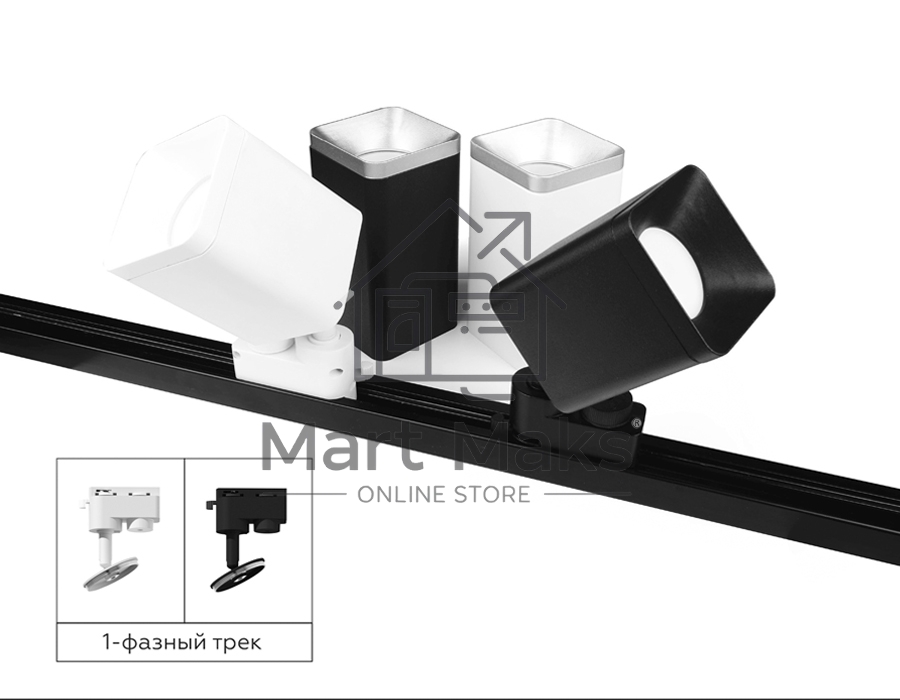Насадка для корпуса светильника N7702 SBK черный песок 70*70*H35mm Out10mm MR16
