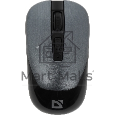 Мышь беспроводная Defender Wave MM-995 серебристый, 1600 dpi, радиоканал, USB, кнопки - 4