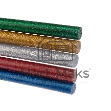 Клеевые стержни Rexant, Ø11 мм, 270 мм, цветные с блестками, 10 шт., хедер