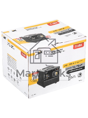 Стабилизатор напряжения IEK Hub 5кВА однофазный черный (IVS21-1-005-13)