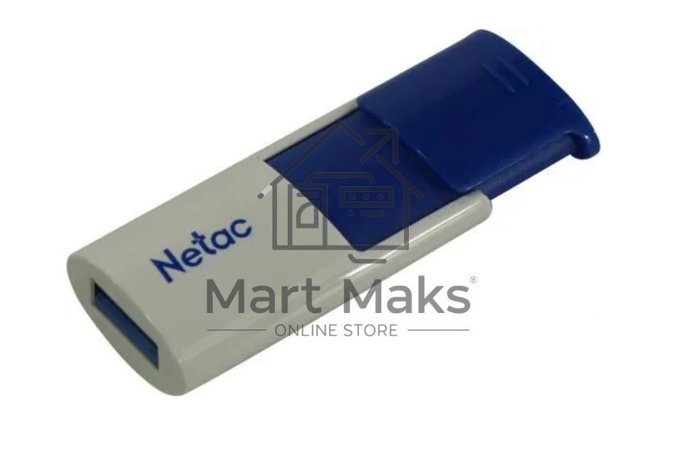 Флешка USB R/W R/W Netac U182 Blue 256Gb <NT03U182N-256G-30BL>, USB3.0, сдвижной корпус, пластиковая бело-синяя