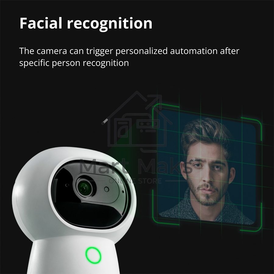 Камера AQARA Camera Hub G3/Камера+ управления/Управление жестами/Камера 360/2K 2304х1296p/Протокол связи:Zigbee/WiFi/Питание:USB-C/ Цвет белый CH-H03