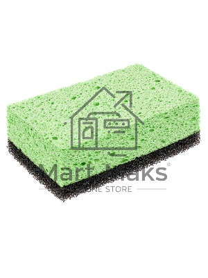 Губка Сибртех целлюлозная комбинированная для удаления эпоксидной затирки 150x95x50 мм