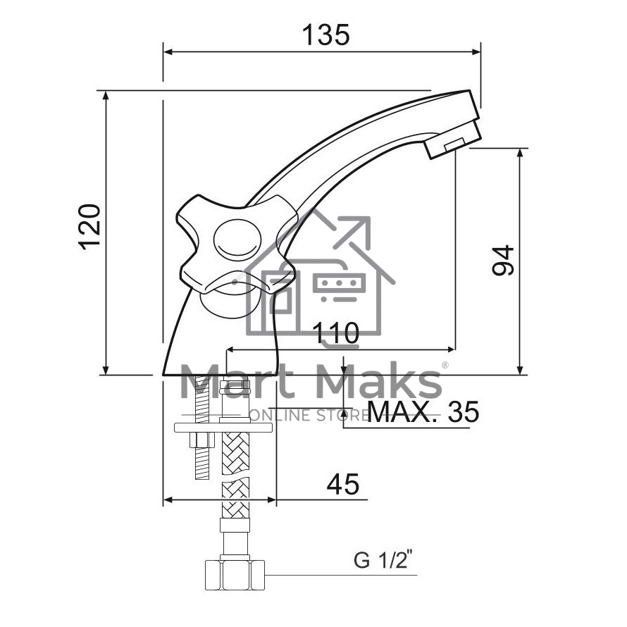 SL115-161 Смеситель для умывальника
