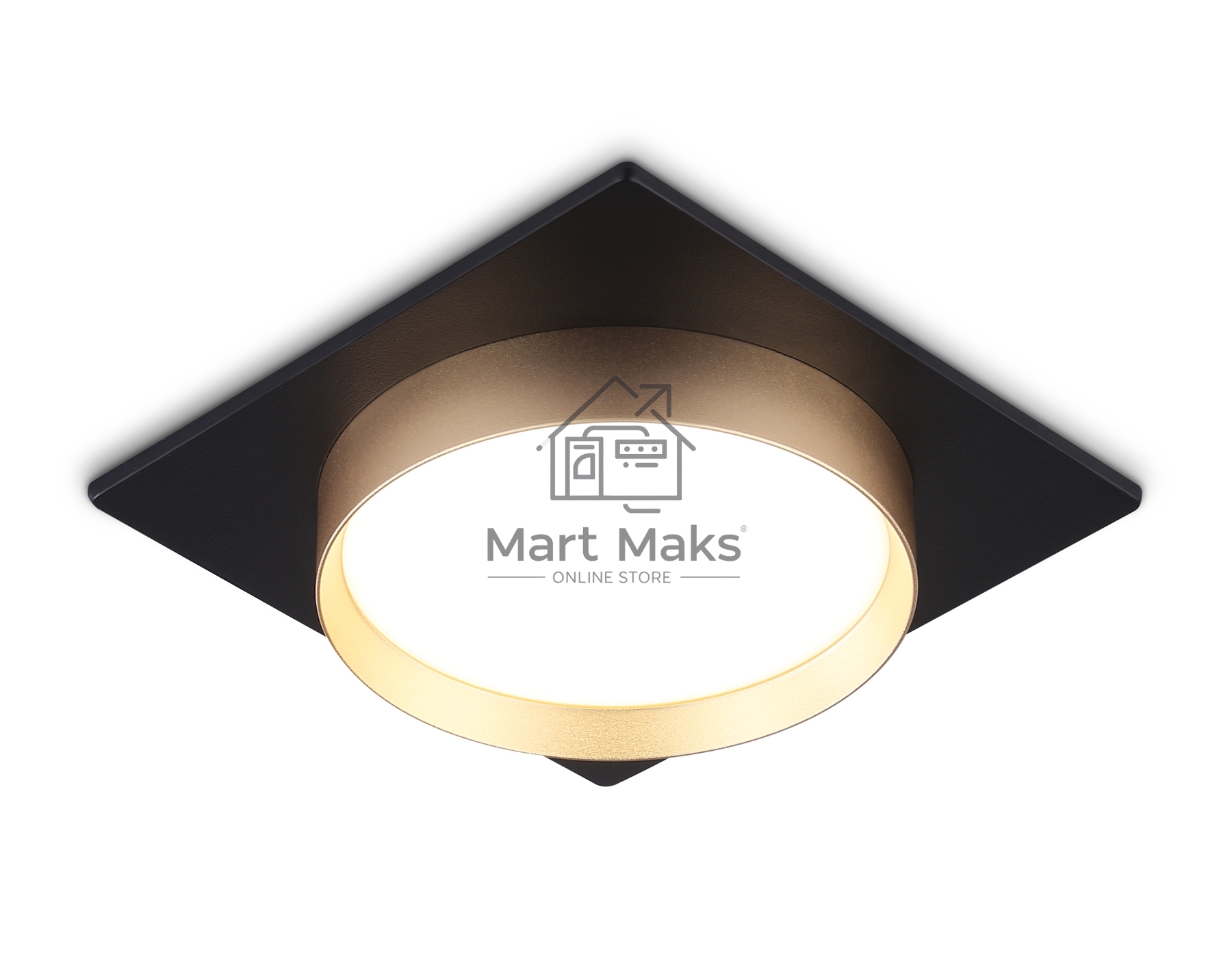 Светильник Ambrella light TN5232 BK/GD черный/золото GX53 max 12W 110*110*35
