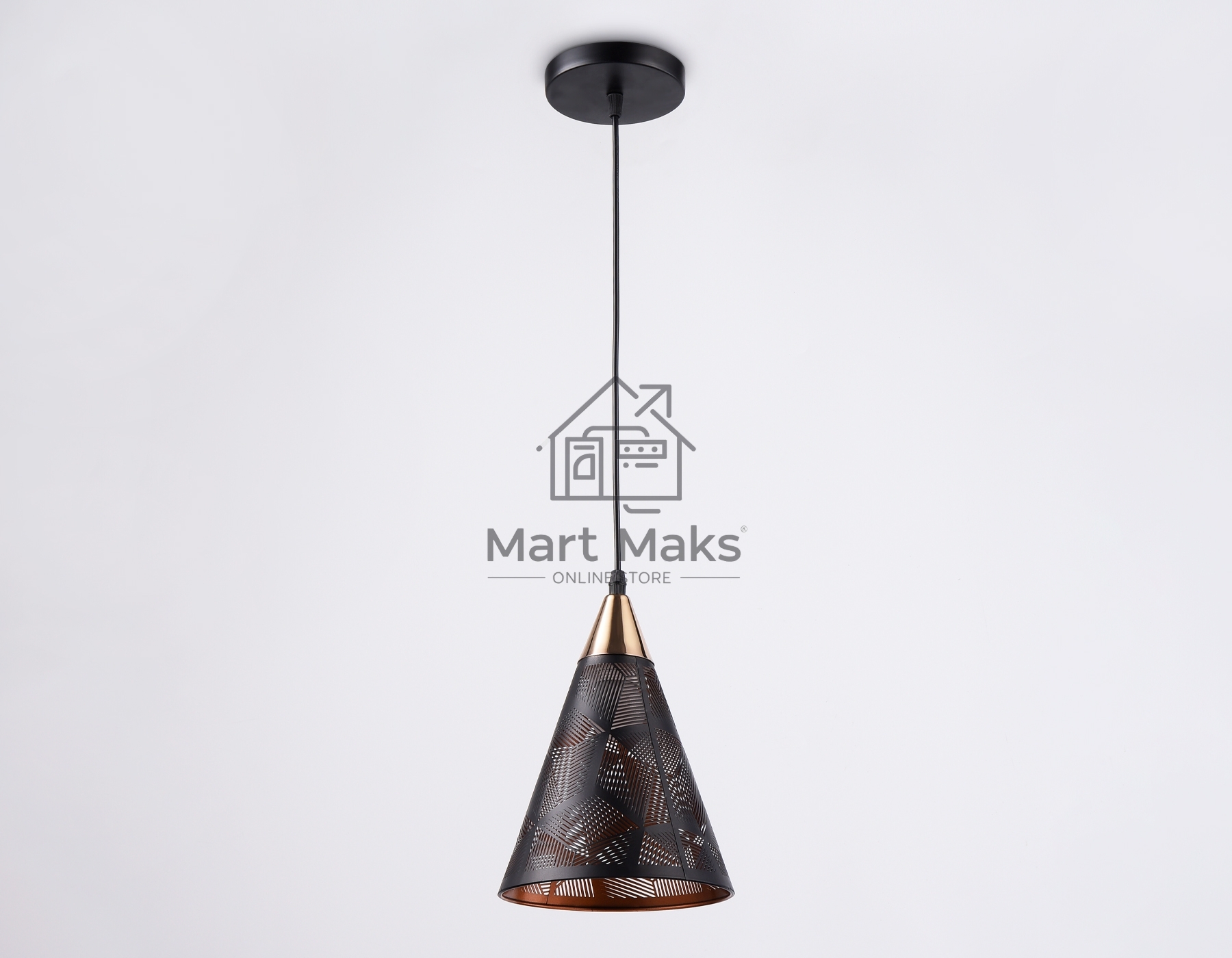Светильник Ambrella light TR8431 BK/FGD черный/золото E27 max 40W D180*800