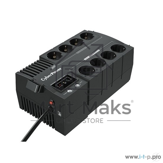 Источник бесперебойного питания CyberPower BS850E NEW линейно-интерактивный 850ВА/480Вт, 4+4 евророзетки, USB UPS Line-Interactive CyberPower BS850E NEW 850VA/480W USB (4+4 EURO)