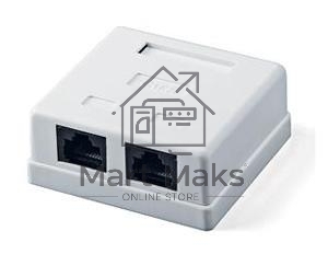 Розетка GEMBIRD NA214 RJ-45 кат.5e внешняя 2 порта, 110&Krone