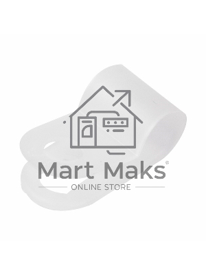 Кабельная скоба под винт Rexant 5 мм, белая, упаковка 50 шт.