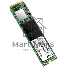 Накопитель SSD Transcend MTE110S, 512GB, M.2 2280, PCIe 3.0 x4, NVMe, R/W 1800/1500