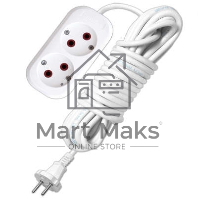 Удлинитель 2х10м без заземл. 6А IP20 У6-011М ПВС 2х0.75 UNIVersal 011М-10