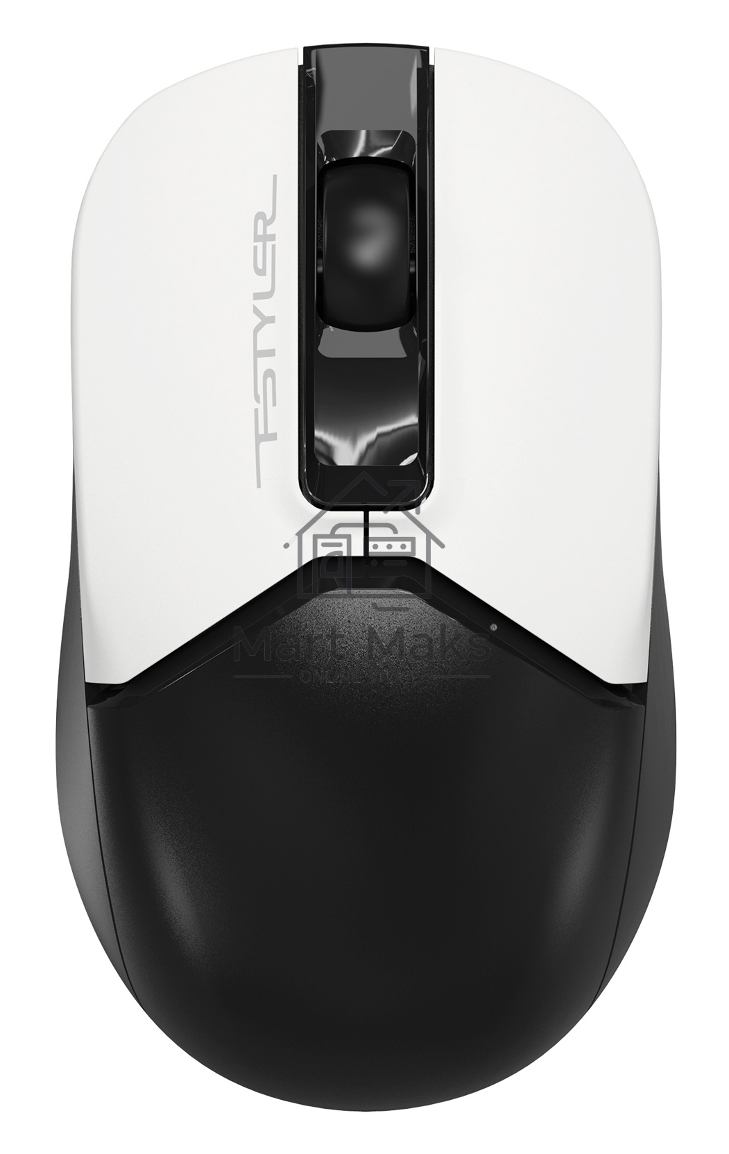 Мышь беспроводная A4Tech Fstyler FG12S белый/черный, 1200 dpi, радиоканал, USB, кнопки - 3