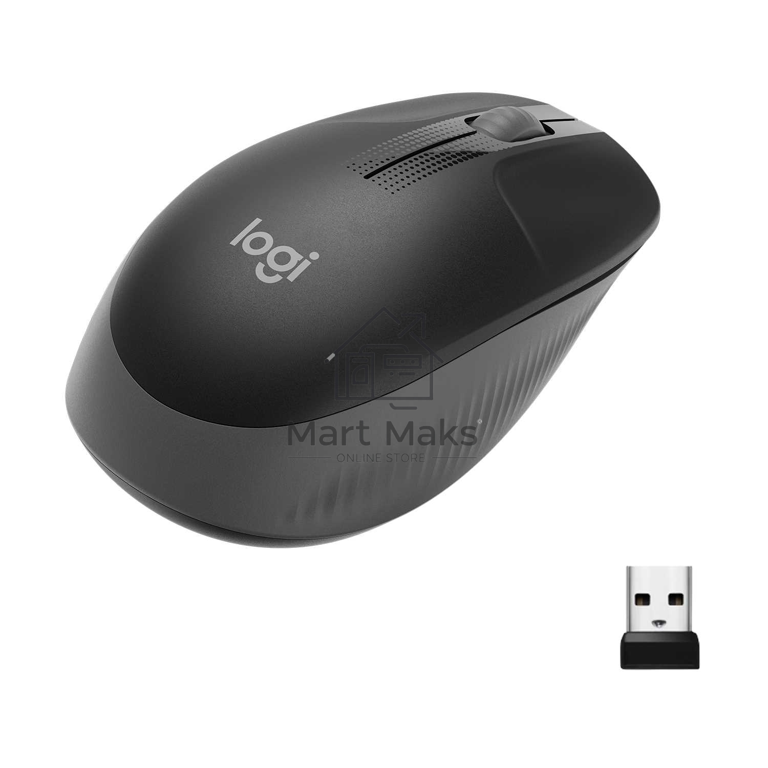 Мышь беспроводная Logitech M190 черный, 1000 dpi, радиоканал, USB, кнопки - 3