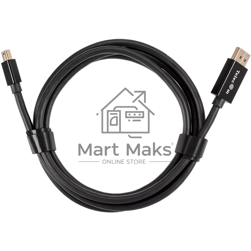 Кабель 1.4V Mini DisplayPort M <--> Display Port M 1,8м 4K@120HZ 8K@60HZ Telecom (TA683M-1.8M)