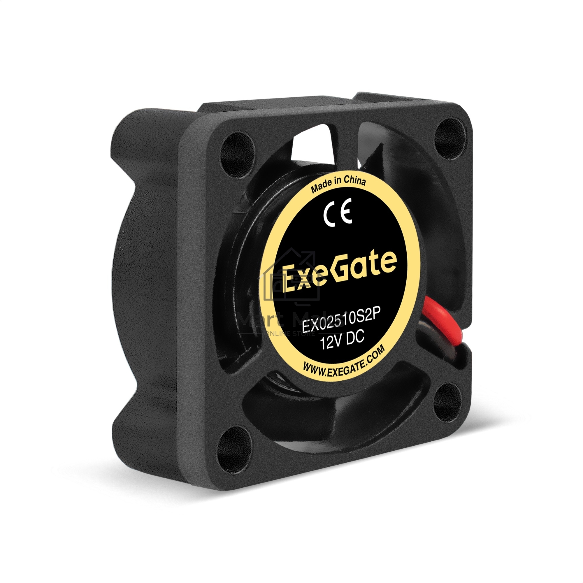Вентилятор для корпуса ExeGate EX02510S2P черный, 25 мм, 10000 об/мин, 22 дБ, 2 pin