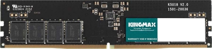 Оперативная память DDR5 8GB 4800MHz Kingmax KM-LD5-4800-8GS RTL PC5-38400 CL40 DIMM 288-pin 1.1В single rank Ret
