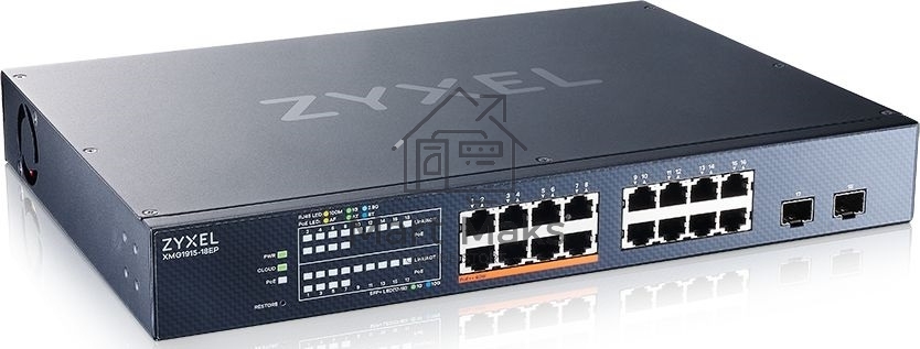 Коммутатор Zyxel NebulaFlex XMG1915-18EP-EU0101F 16x2.5Гбит/с 2SFP+ 8PoE++ 180W управляемый