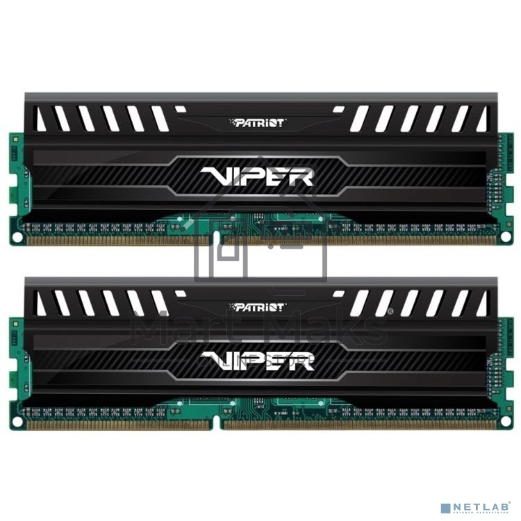 Оперативная память Patriot Viper 3, DDR3, 16GB (2x8 GB), 1866 MHz, CL10, DIMM, радиатор, черный
