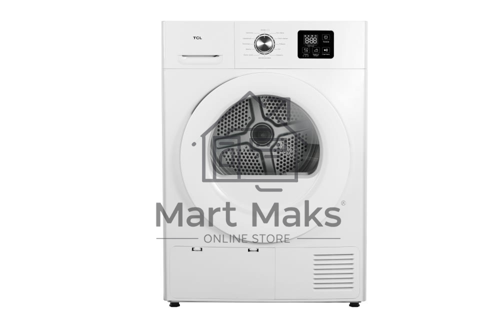 Сушильная машина TCL TDOP-608WD белый, 8 кг, сушка - конденсационная, программ - 12, 59.8 x 84.5 x 62.5 см
