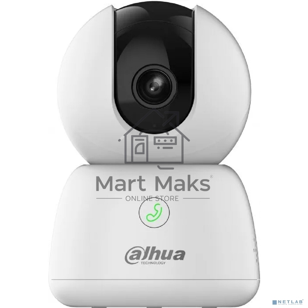 Мини-PT IP-видеокамера DAHUA DH-IPC-H5BP-0360B с Wi-Fi 2.4ГГц, 5Мп, 1/3” CMOS, объектив 3.6мм, обнаружение людей, ИК 10м, микрофон, динамик