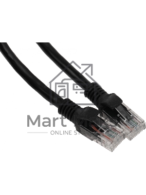 Патч-корд Premier PP6U-0.25M/BK 10000Гбит/с UTP 4 пары cat.6 CCA molded 0.25м черный RJ-45 (m)-RJ-45 (m)
