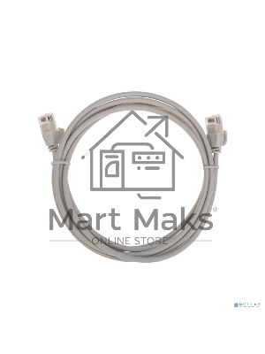 Патч-корд U/UTP Rexant cat.6a (10G), RJ45-RJ45, неэкранированный, 28AWG, LSZH, серый, 2 м