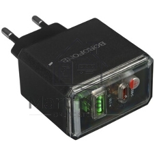 Сетевое зарядное устройство BOROFONE (6941991110689) BAS32A 1USB+1Type-C 3.0A QC3.0 PD 30W, черный