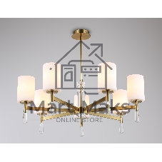 Люстра Ambrella light LH56263/7 BS/FR латунь/белый матовый E27/7 max 60W D750*590