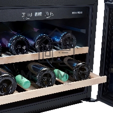 Винный шкаф встраиваемый Hyundai HBWC 0461 SCT 1-нокамерн. черный
