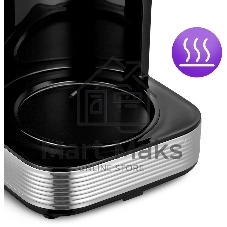 Кофеварка капельная Kitfort КТ-7222 1000Вт нержавеющая сталь/черный