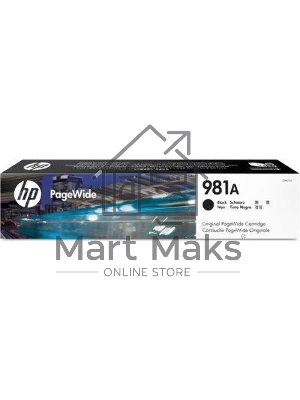 Картридж струйный HP 981A черный для HP Color PageWide Ent Flow MFP 586, 566 6000 стр.