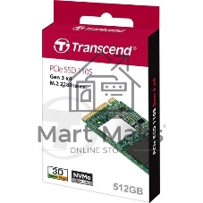 Накопитель SSD Transcend MTE110S, 512GB, M.2 2280, PCIe 3.0 x4, NVMe, R/W 1800/1500