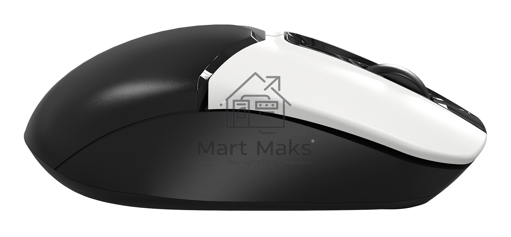 Мышь беспроводная A4Tech Fstyler FG12S белый/черный, 1200 dpi, радиоканал, USB, кнопки - 3