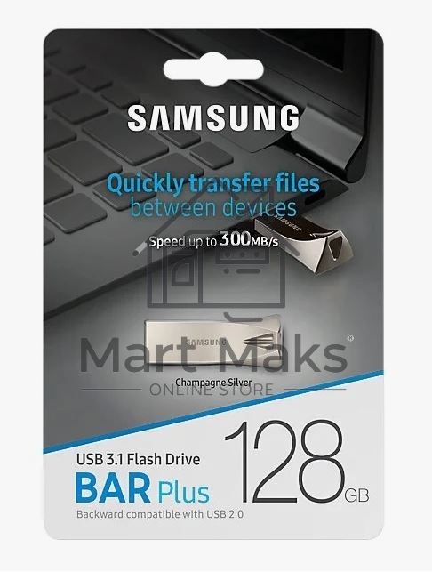 Флешка USB R/W R/W Samsung BAR Plus 128Gb USB Drive USB 3.1 (up to 300Mb/s) (MUF-128BE3)
