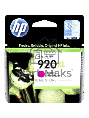 Картридж струйный HP 920XL CD973AE пурпурный для HP OJ 6000/6500 (700 стр.)