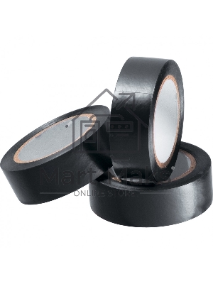 Набор изоленты Matrix черной, 19 мм х 10 м, 3 шт.