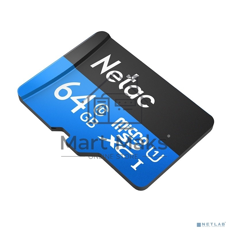 Флеш карта microSDHC 64GB Netac P500 <NT02P500STN-064G-S> (без SD адаптера) 80MB/s