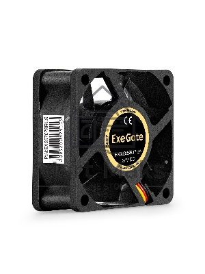 Вентилятор для корпуса ExeGate EX06025B3P-24 черный, 60 мм, 5100 об/мин, 34 дБ, 3 pin
