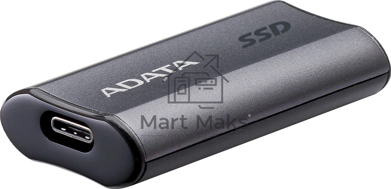 Твердотельный диск A-DATA External SC750 серый SC750-500G-CCBK 500GB USB 3.2 Gen 2 Type-C, R/W -1050/1000 MB/s