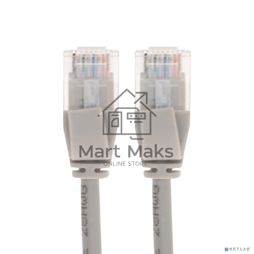Патч-корд U/UTP Rexant кат.6A (10G), RJ45-RJ45, неэкранированный, 28AWG, LSZH, серый, 2 м