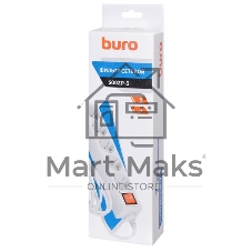 Сетевой фильтр Buro Сетевой фильтр, 5 розеток, 3 метра, черный