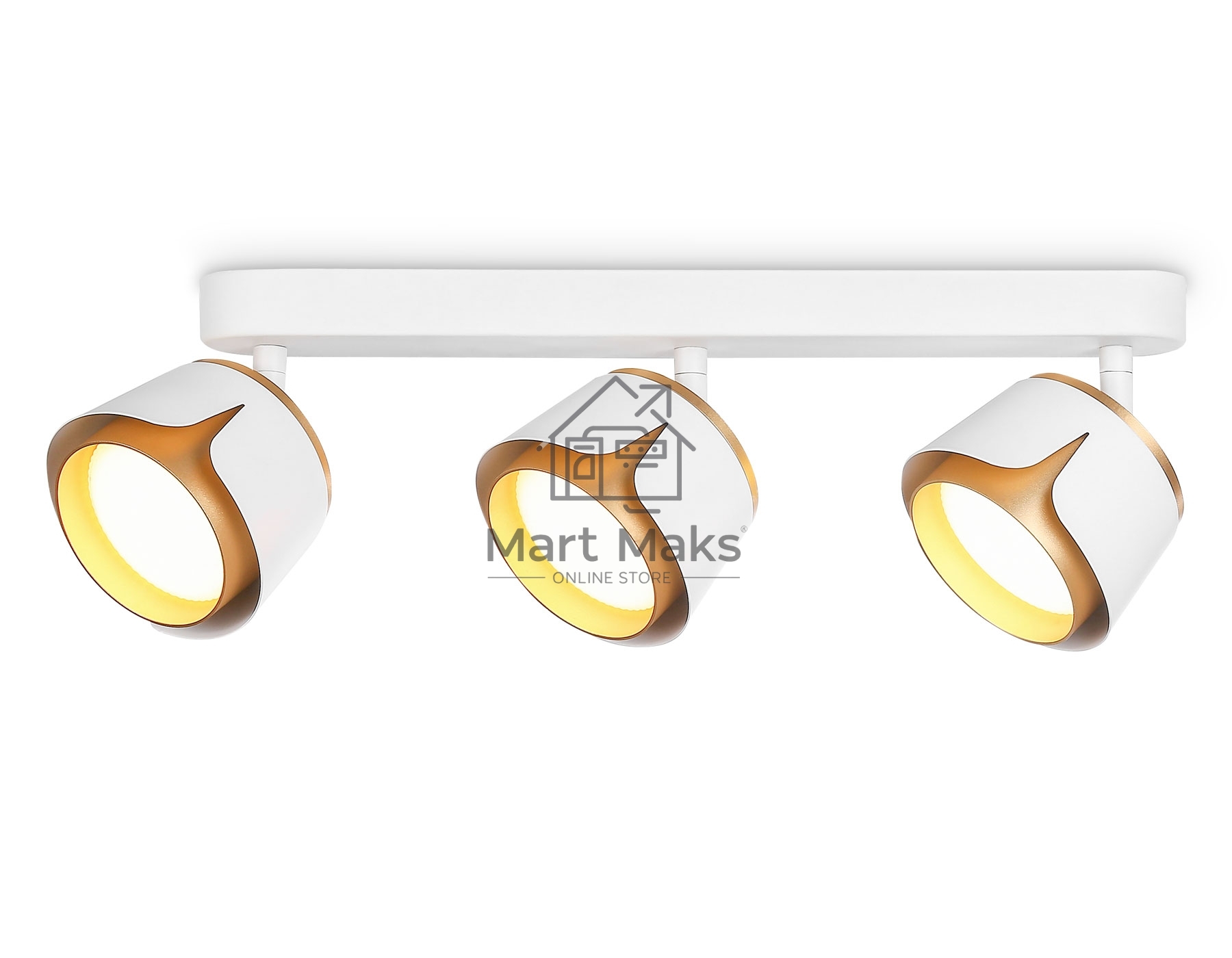 Светильник Ambrella light TN71235/3 WH/GD белый/золото GX53/3 380*100*147