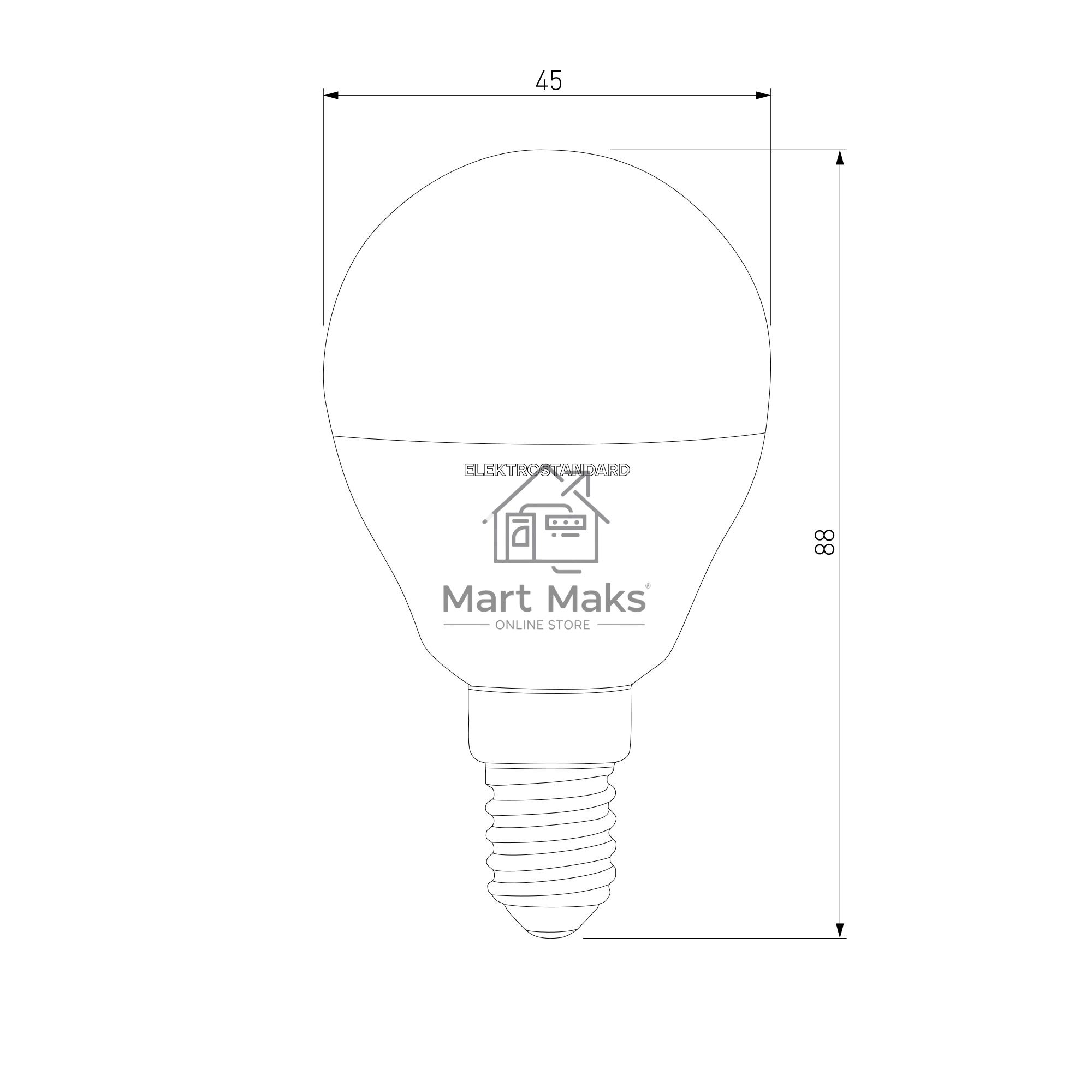 BLE1443/ светодиодная лампа Mini Classic  LED 9W 4200K E14