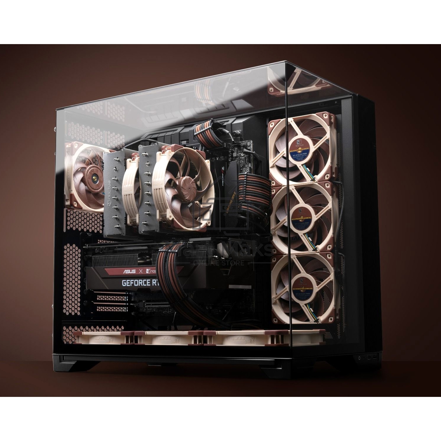Кулер для процессора/ CPU Cooler Noctua NH-D15 G2 (228W, 4-pin PWM, 168mm, Al/Cu, 8x6mm, 2x140mm, 91.5CFM, 24.8dBA, 1500RPM, S: 1851/1700/1200/115X, AM5/AM4, Beige/Brown)