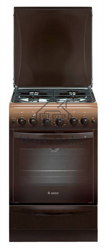 Плита газовая Gefest 5100-02 0001 коричневый, конфорок 4 газовых, духовка 52 л, 50 см x 85 см x 58.5 см