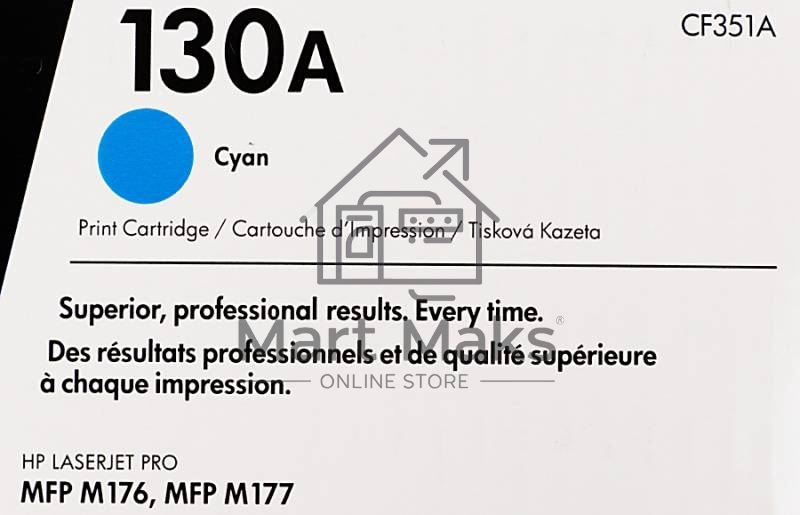 Тонер Картридж HP 130A CF351A голубой для HP M153/M176/M177