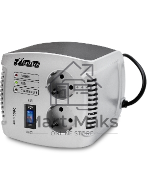 Сетевой фильтр Powerman Стабилизаторы напряжения AVS 500 С Black\Silver (500ВА,5А,КПД 98%,без индикации,настольный)